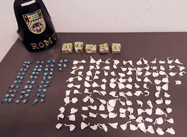 Romu: Deixou cair a sacola cheia de drogas