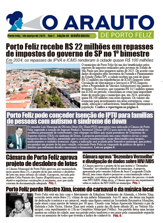 Capa da Edição digital 40