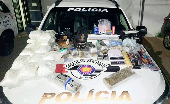 PM apreende 10 kg de drogas e prende três suspeitos em Porto Feliz